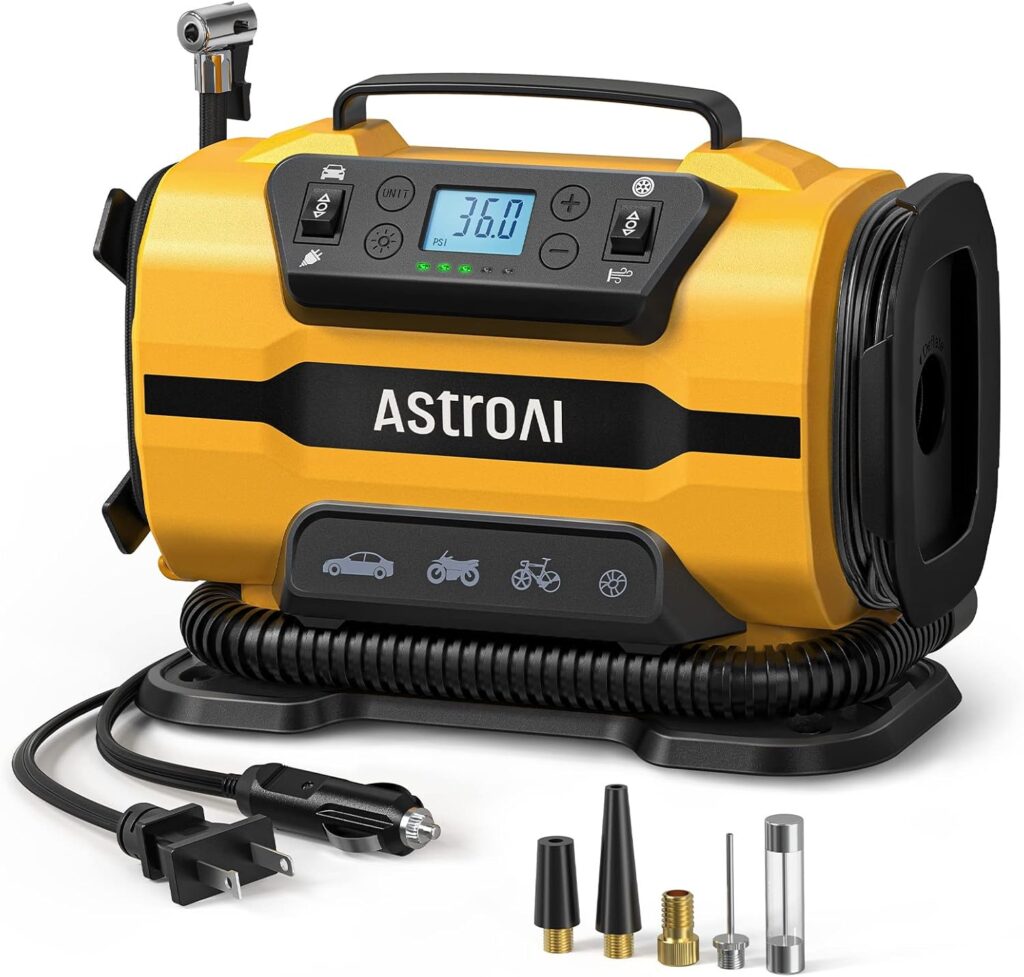 image of Tire Inflator Portable Air Compressor Pump 150PSI