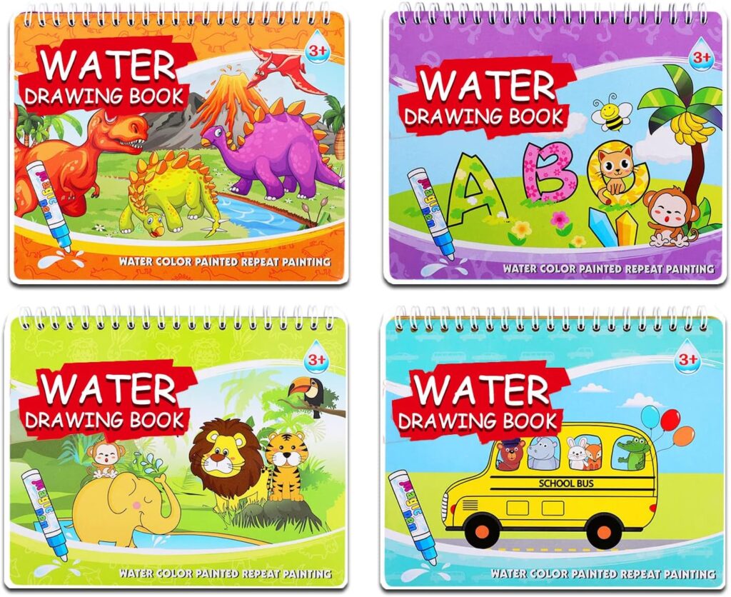 4 Pack Water Drawing Book