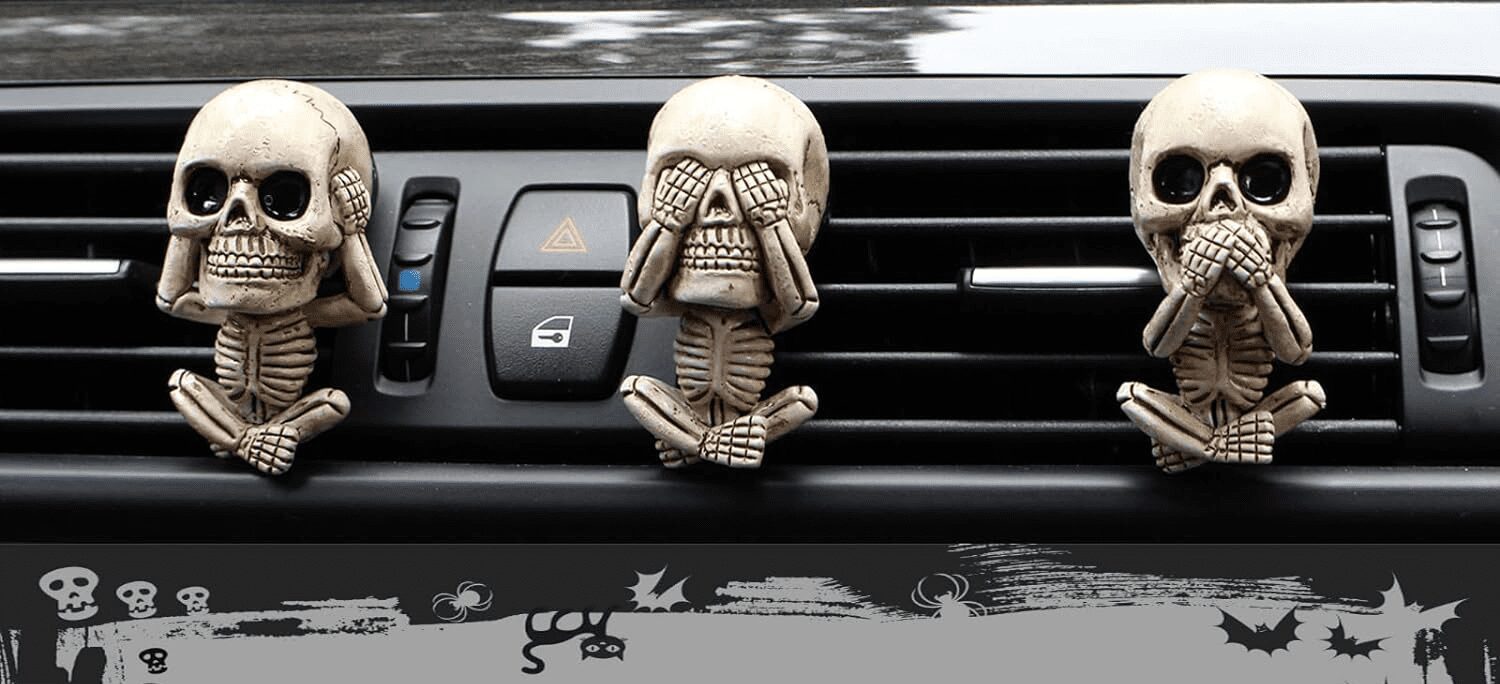 Cute Skull Decor for Car Dashboard