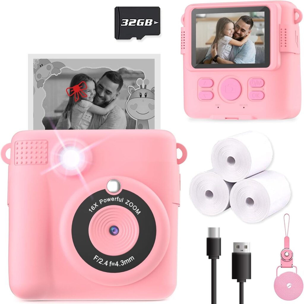 ESOXOFFORE Instant Print Camera for Kids