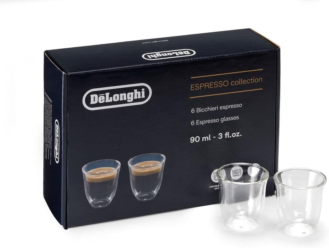 De'Longhi America 5513296651 Essential Collection Double Walled Thermo Espresso Glasses
