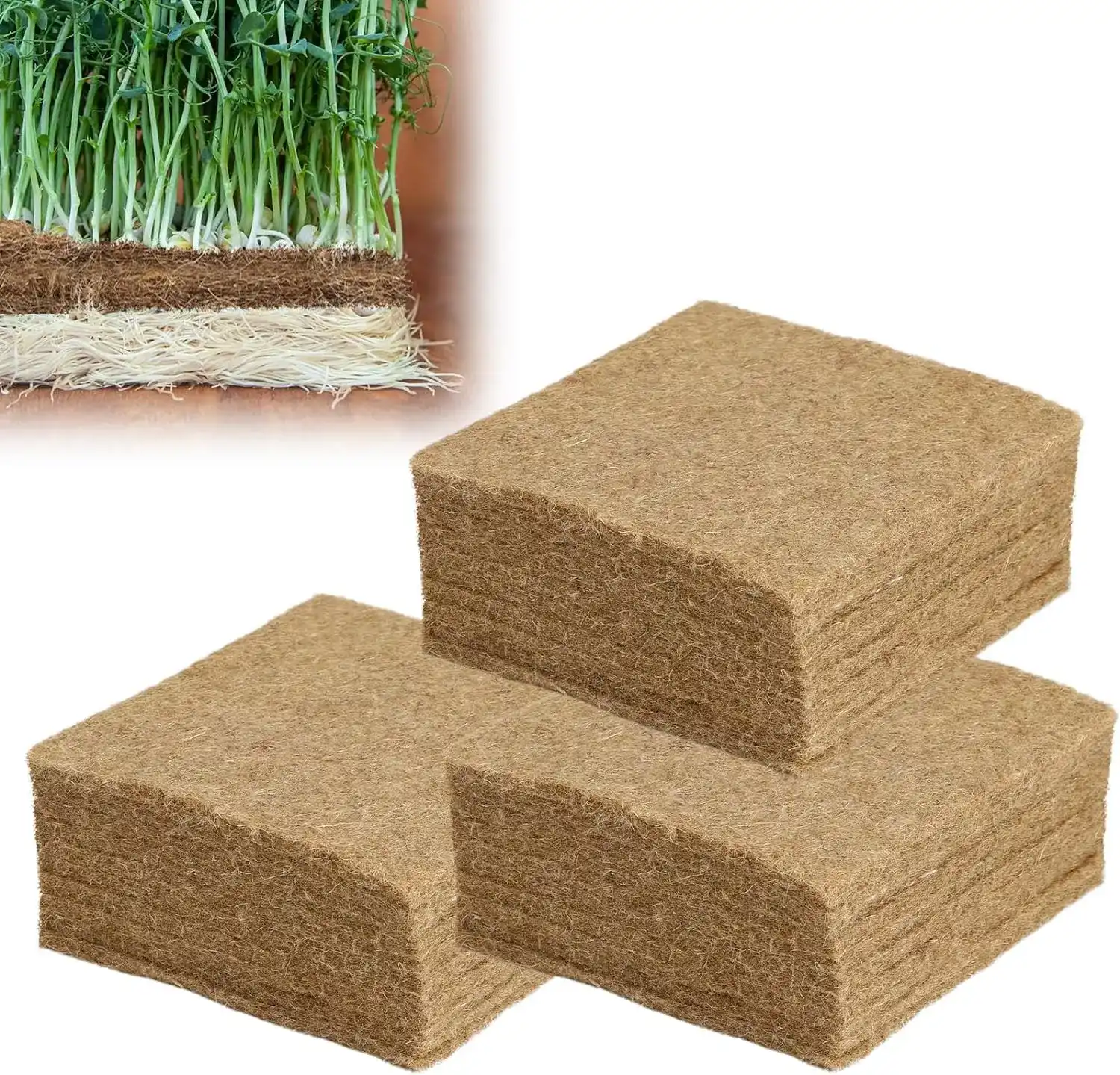 30 pcs Jute Grow Mat for Microgreens