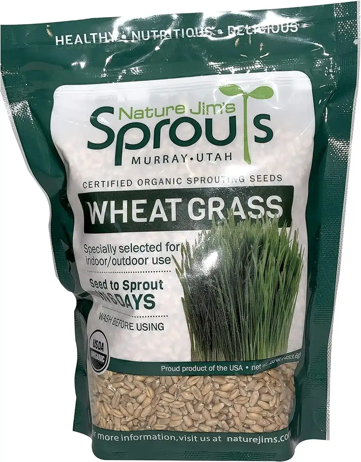 Nature Jims Sprouts Wheatgrass Seeds - 100% Organic