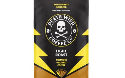Death Wish Coffee, Organic and Fair Trade, Light Roast Ground Coffee, 16oz